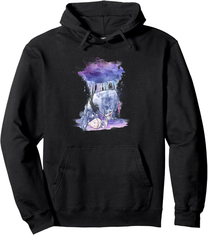 Disney Winnie The Pooh Eeyore Watercolor Rain Cloud Pullover Hoodie