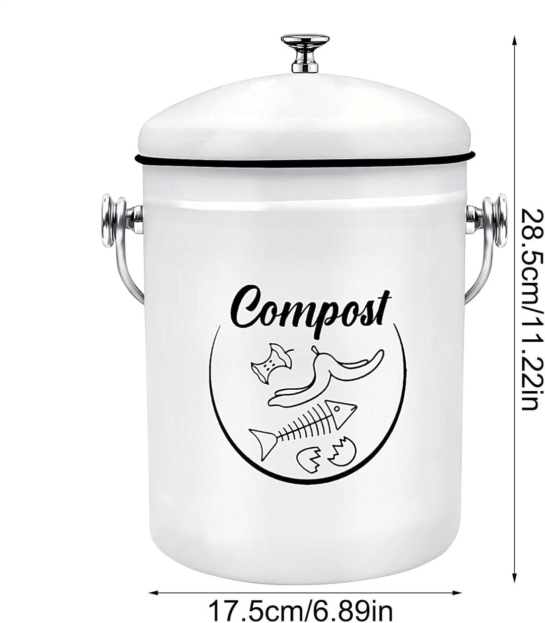Counter -Kompostbehälter, Küchenthekekompost -Bucket | 5l Geruchsbeständiger Mülleimer Küchenkompost