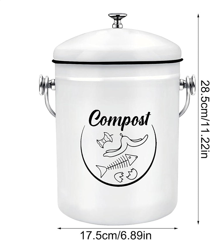 Counter -Kompostbehälter, Küchenthekekompost -Bucket | 5l Geruchsbeständiger Mülleimer Küchenkompost
