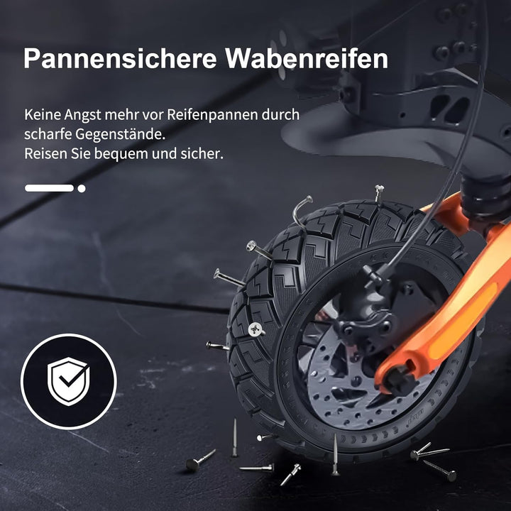 9x3,0-5,5 Vollreifen für Kukirin G2 pro, Zero 10X, Dualtron Eagle Pro Elektroroller Ersatzreifen Vol