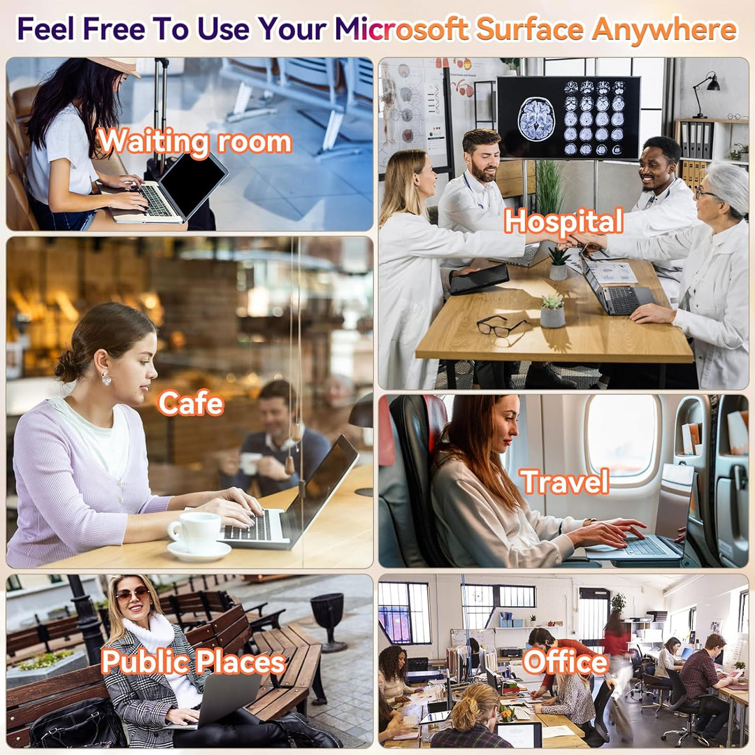 Magnetischer Blickschutzfilter für 15 Zoll Microsoft Surface Laptop 6/5/4/3/2/1, Abnehmbar Anti Glar