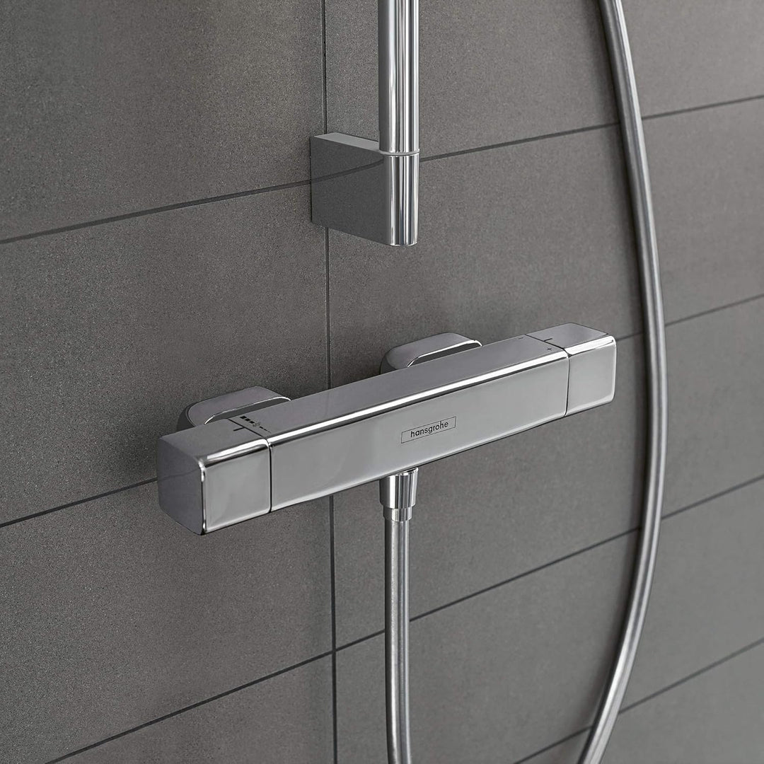 hansgrohe Ecostat E Aufputz Duschthermostat (für 1 Funktion) Chrom, Auslaufhöhe 70mm Brausethermosta