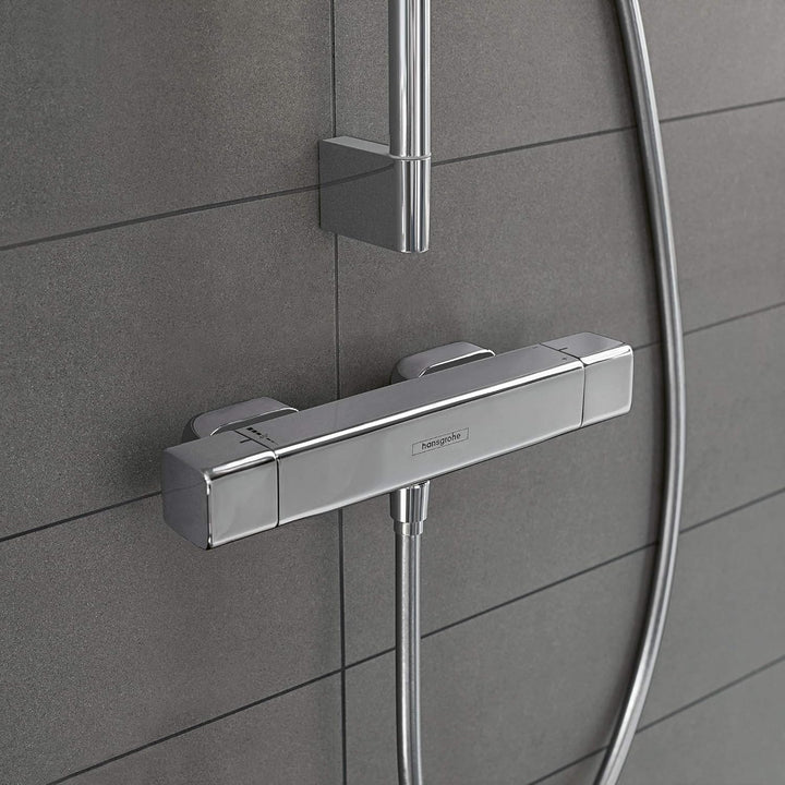 hansgrohe Ecostat E Aufputz Duschthermostat (für 1 Funktion) Chrom, Auslaufhöhe 70mm Brausethermosta