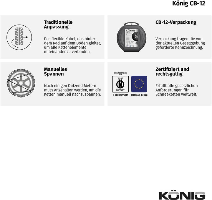 KÖNIG CB-12 060 - Schneeketten, CB-12 060