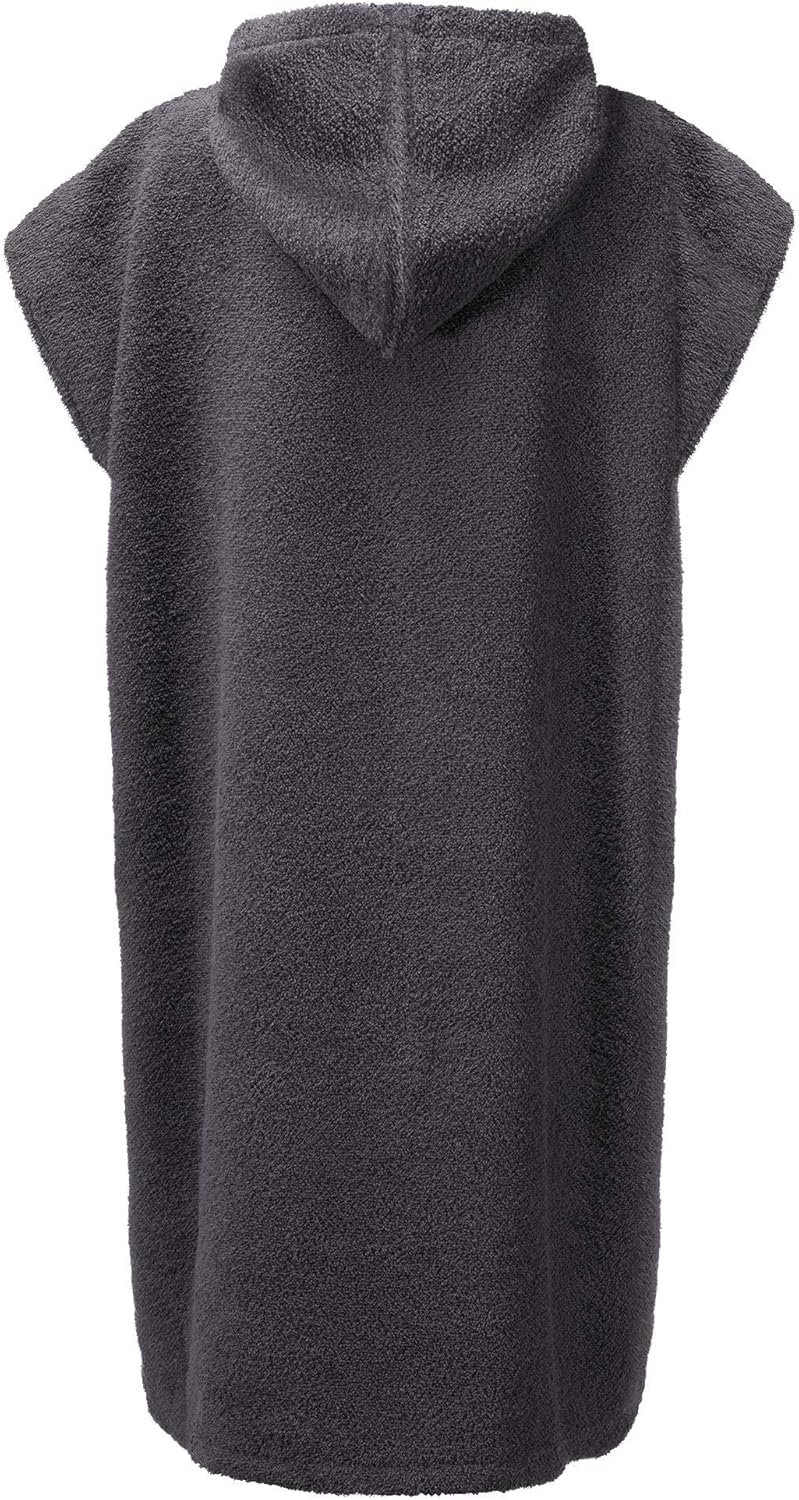 CelinaTex Funlike Poncho mittel 65 x 100 cm anthrazit Baumwolle Badeponcho Frottee Surfponcho Kapuze