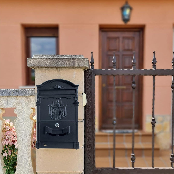 Amig - Briefkasten für den Aussenbereich im klassischen Stil | Postfach für Wände, Wände oder Zäune