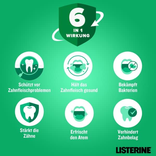 LISTERINE Total Care Zahnfleisch-Schutz (1000 ml), schützende Mundspülung gegen Zahnfleischprobleme