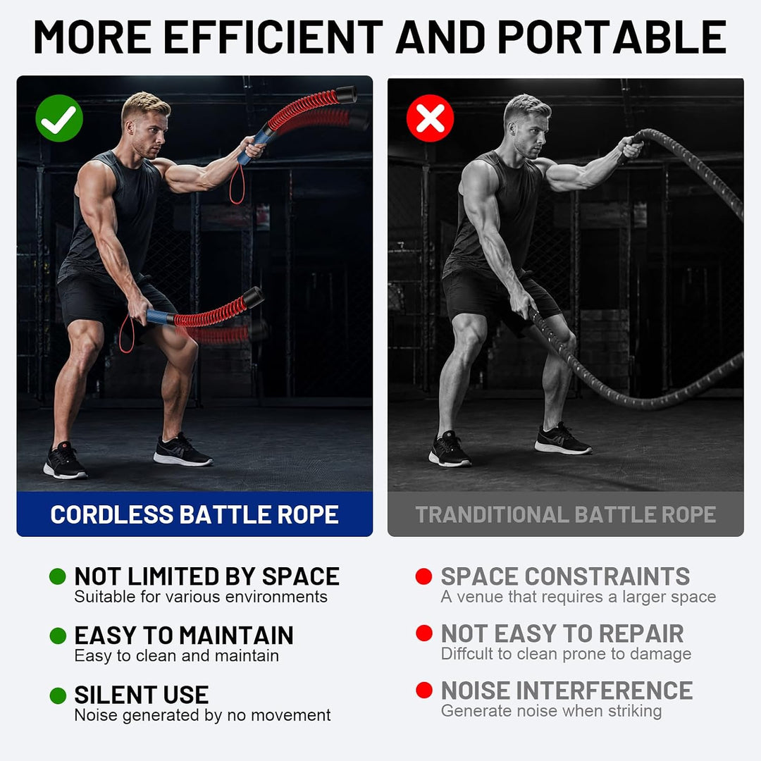 2 Ropeless Battle Ropes mit verstellbaren Gewichten für Ganzkörpertraining