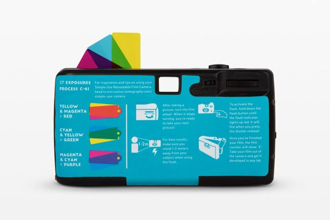 Einfache Verwendung Nachladbare Filmkamera LomoChrome Türkis