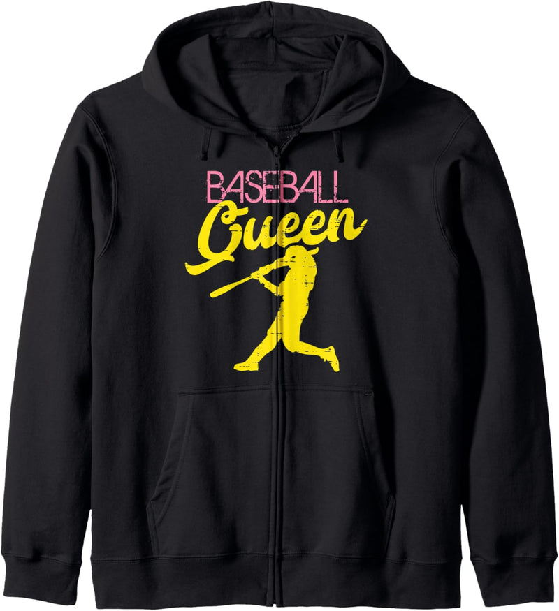 Baseball Queen Cool Sports Player Girlfriend Women Girls Kapuzenjacke