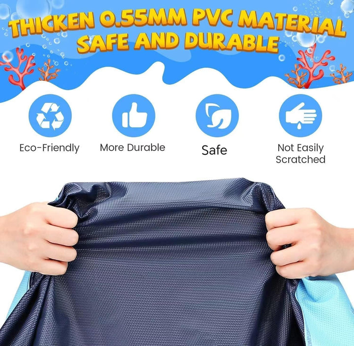 Wasserspielzeug Outdoor Spiele, 170CM Wassersprinkler Splash Pad, Gartenspielzeug Sprinkler und Hund