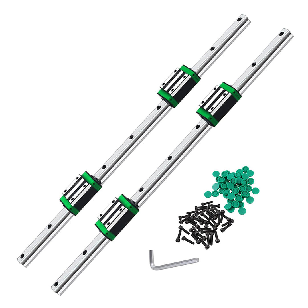 CNCMANS HGR15 Linearführung Linearschiene 2Stück HGR15 1000mm Führungsschiene mit 4Stück Hohe Präzis