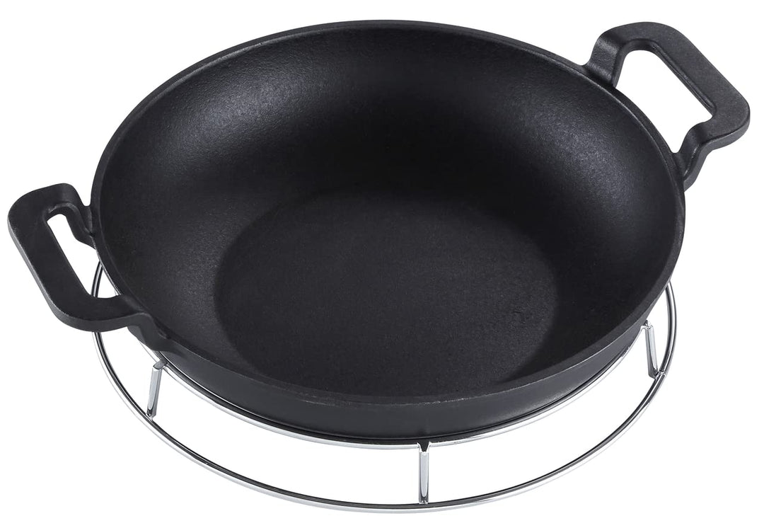 Tarrington House BBQ Grill Wok, Ø 30 x 7 cm, Gusseisen, schwarz