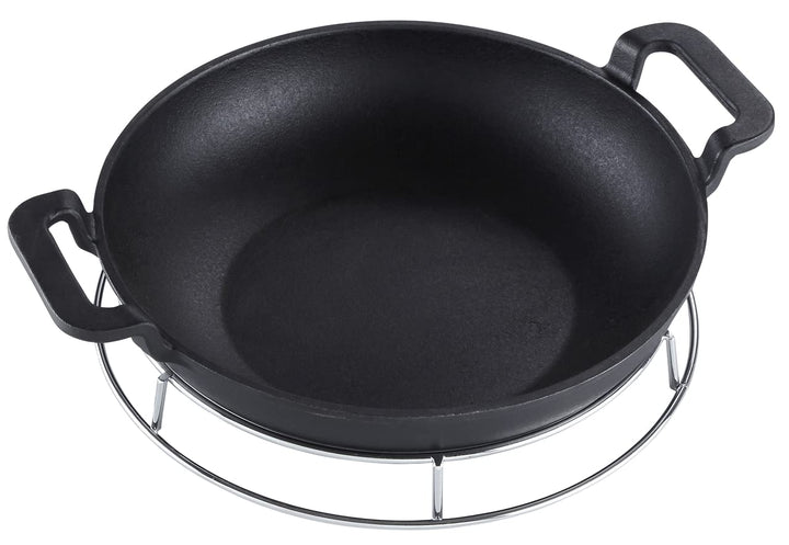 Tarrington House BBQ Grill Wok, Ø 30 x 7 cm, Gusseisen, schwarz