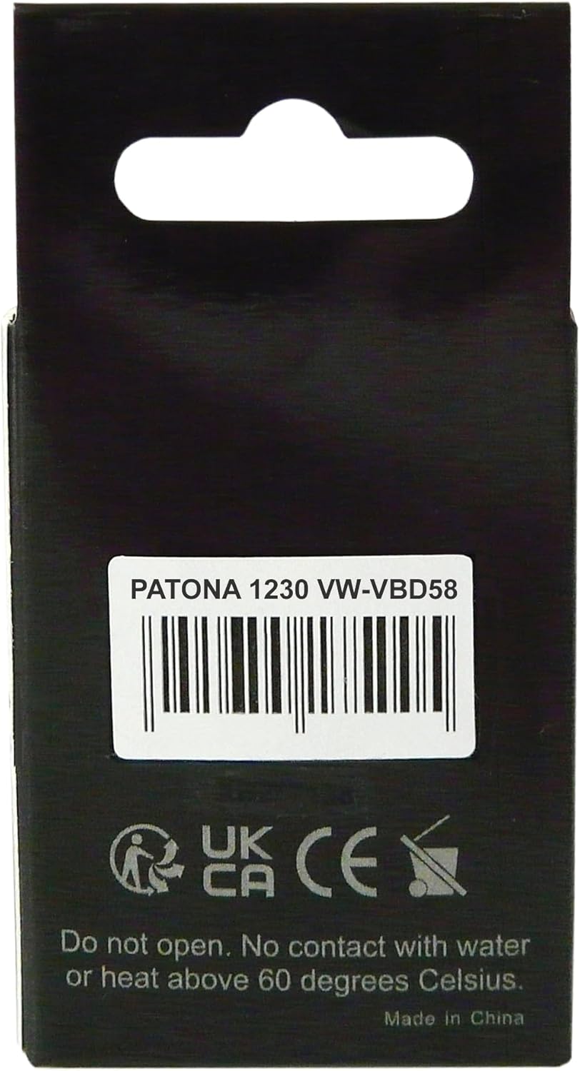 PATONA 2X Premium Akku VW-VBD58 VB-D58 Kompatibel mit Panasonic AJ-PX298MC, HDC-MDH2GK, AJ-HPX270