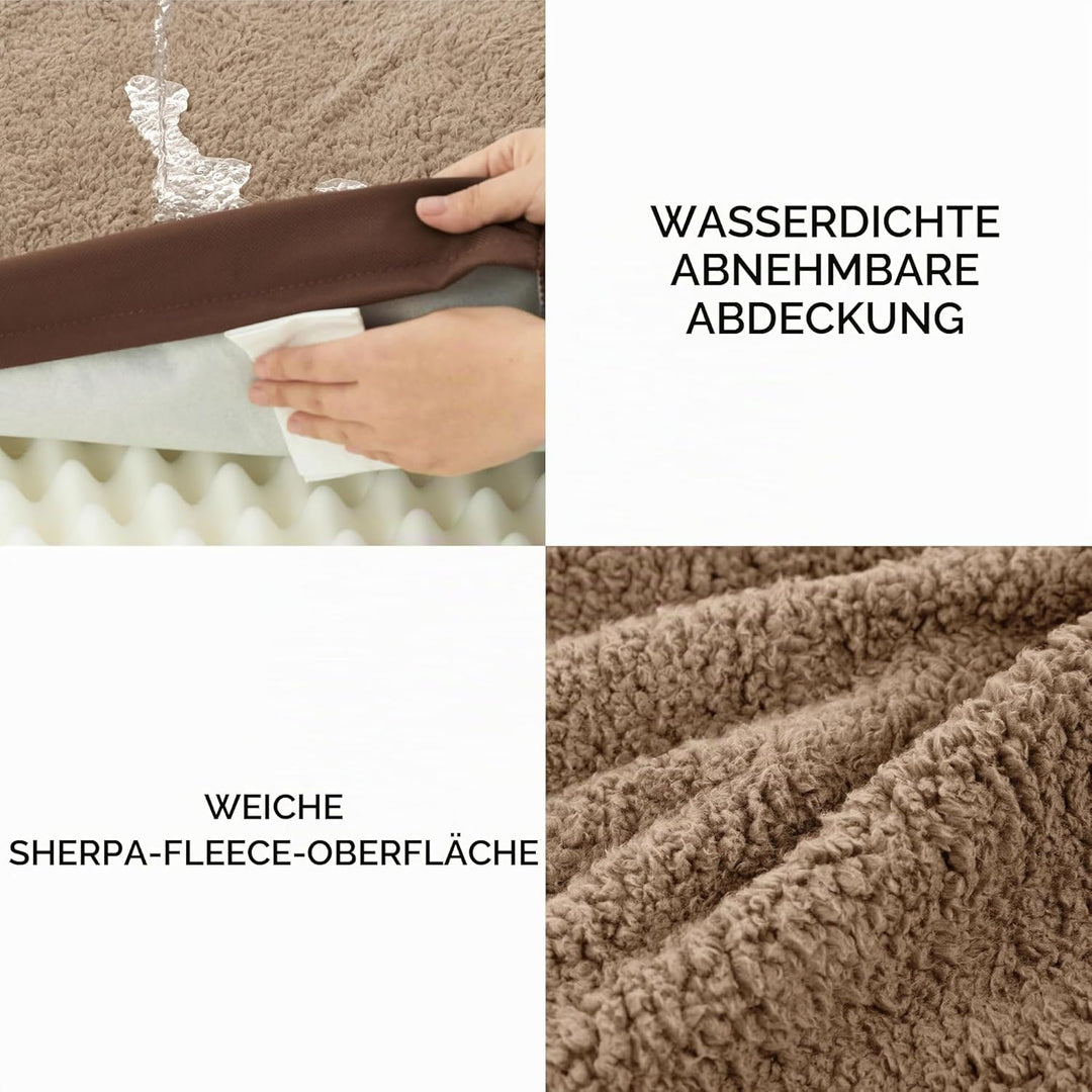 Bedsure orthopädisches Hundebett Grosse Hunde - 112x81x7.6cm Hundekissen flauschig Hundematte waschb