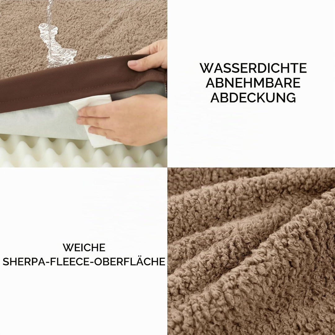 BEDSURE orthopädisches Hundebett mittelgrosse Hunde - 91x69x7.6cm Hundekissen flauschig Hundematte w