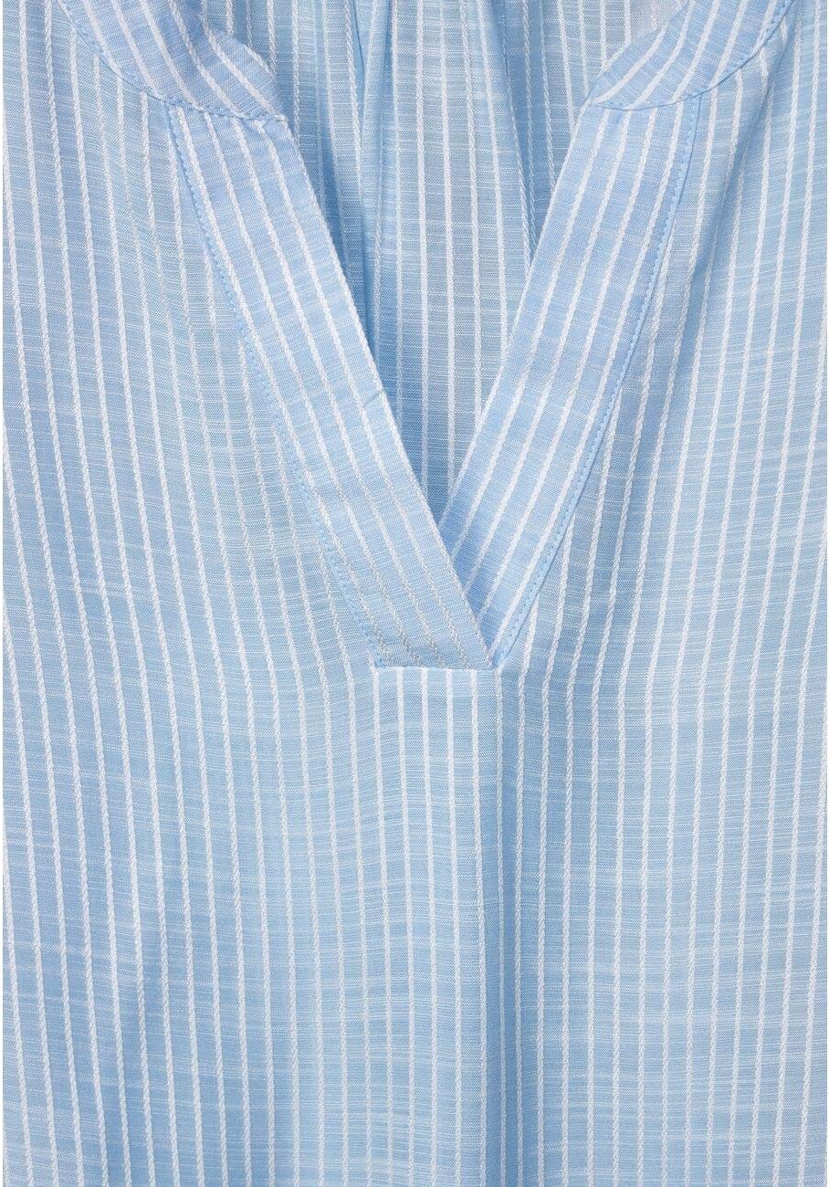 Street One Damen Langarmbluse Gestreift 34 Light Splash Blue, 34 Light Splash Blue