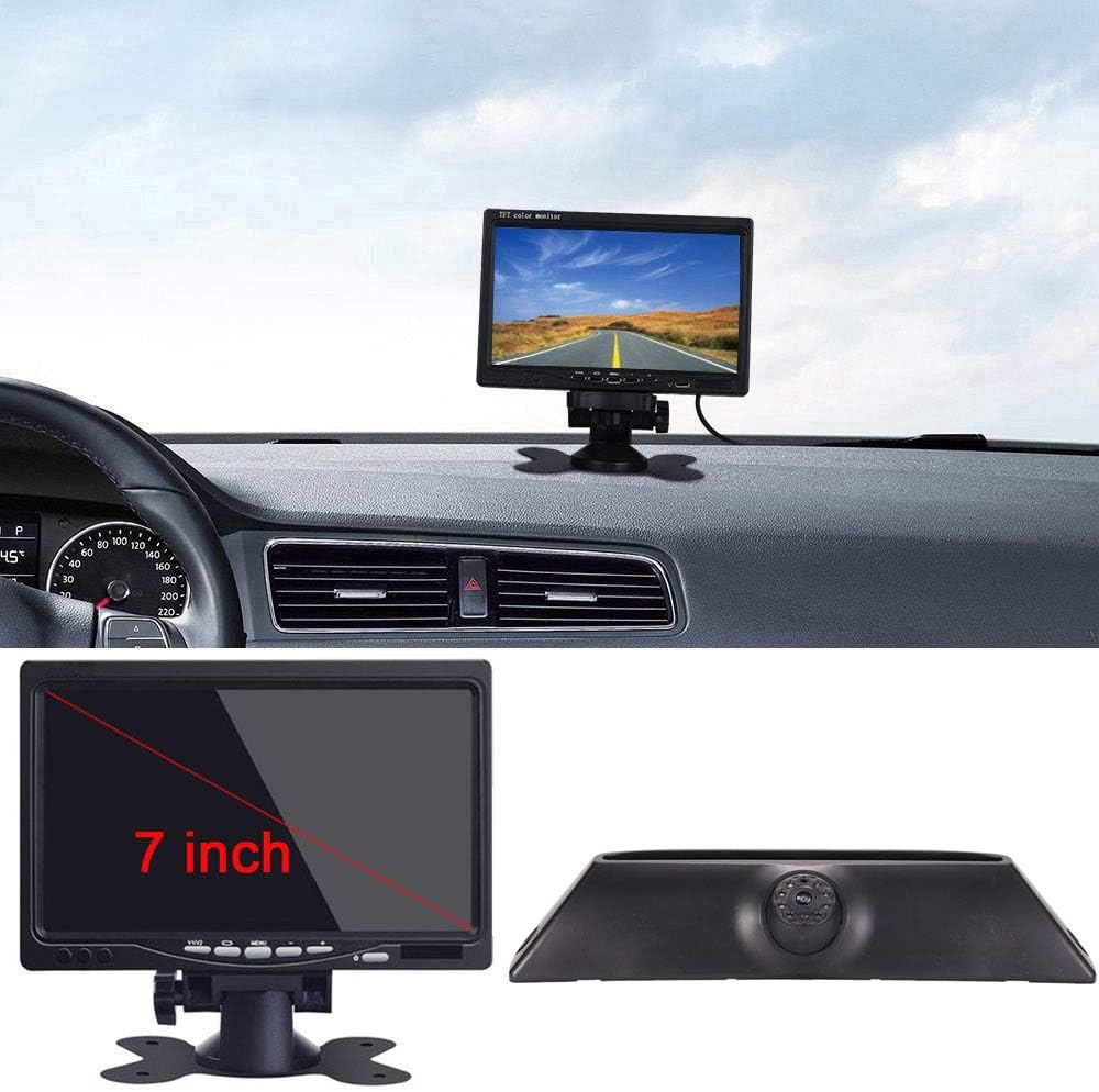 Rückfahrkamera Transporter + 7 Zoll TFT LCD Bildschirm Auto Monitor, Bremsleuchte Auto Dach Rückfahr