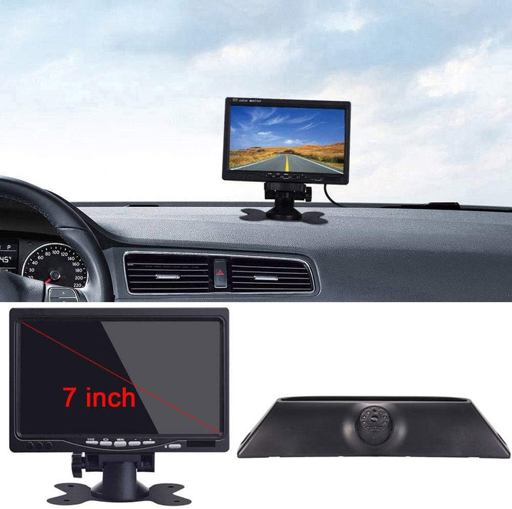 Rückfahrkamera Transporter + 7 Zoll TFT LCD Bildschirm Auto Monitor, Bremsleuchte Auto Dach Rückfahr