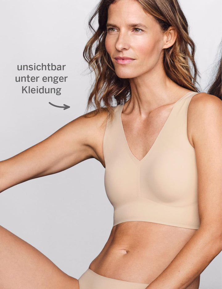 Schiesser Damen Nahtloses Bustier mit herausnehmbaren Pads - Invisible Soft 36 Maple_170364, 36 Mapl