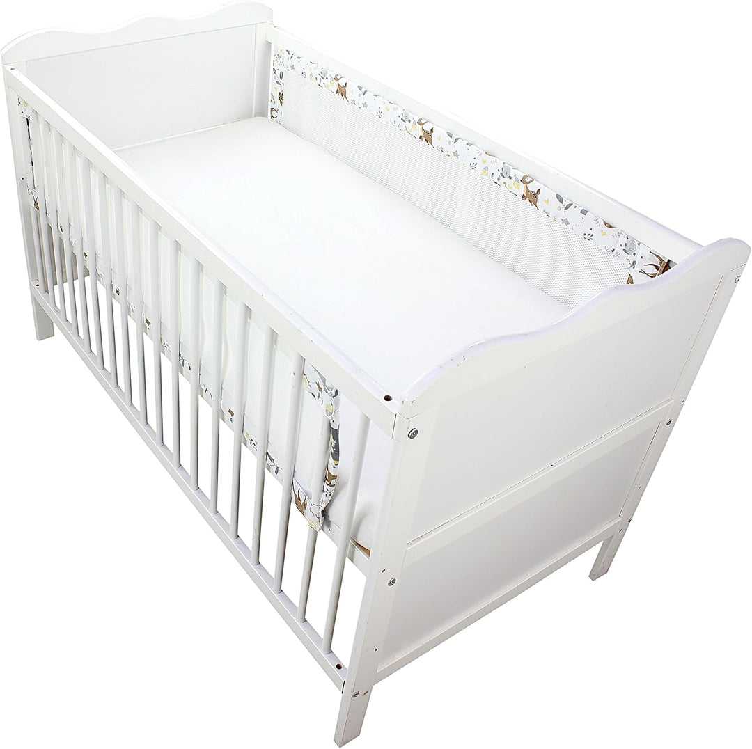 TupTam Gitterstäbe Schutz Netz Babybett Nestchen 3D Mesh 2 Pack, Farbe: Extra Dickes 8mm Netz/Wilde