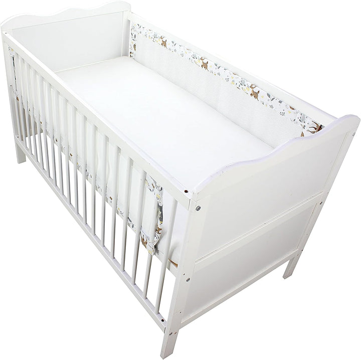 TupTam Gitterstäbe Schutz Netz Babybett Nestchen 3D Mesh 2 Pack, Farbe: Extra Dickes 8mm Netz/Wilde