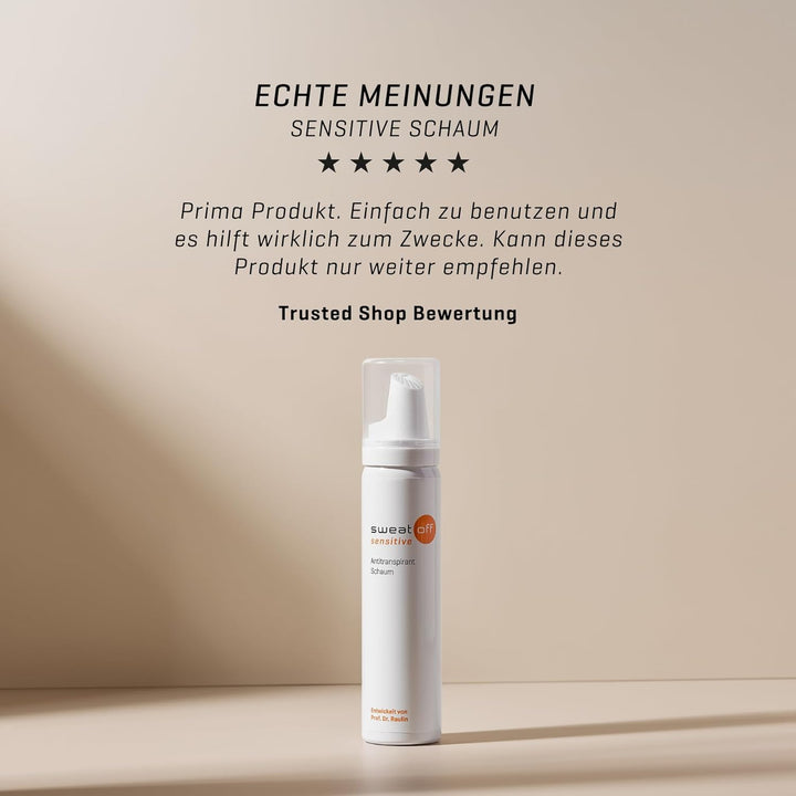 Sweat-Off sensitive Antitranspirant Schaum, Flüssigkeit, 75ml gegen Schwitzen | Schaum gegen Schweis
