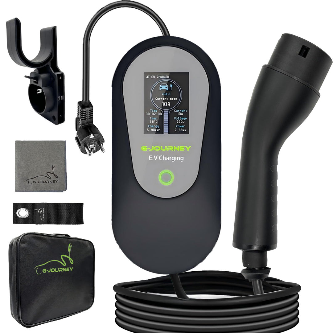 Ladekabel Elektroauto Typ 2 Schuko 10M【8-13A,1-phasig】 Tragbares EV Ladekabel Typ 2 Schuko Ladegerät