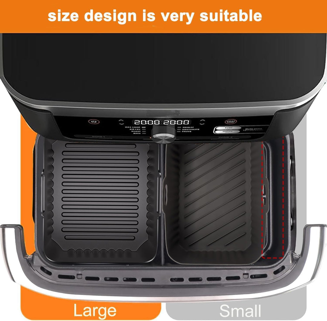 Heissluftfritteuse Zubehör für Ninja Af500DE 10,4L, Silikonform für Heissluftfritteuse 3 Stück Air F