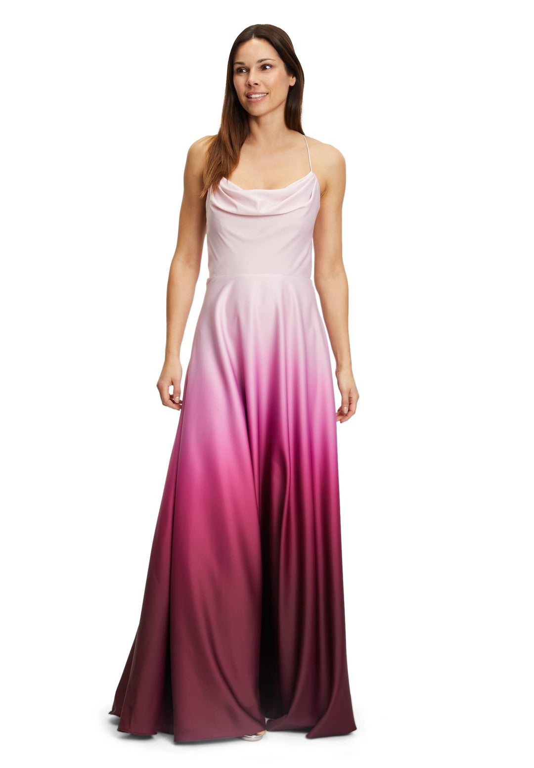 Vera Mont Damen Kleid 42 Pink/Dunkelrot, 42 Pink/Dunkelrot