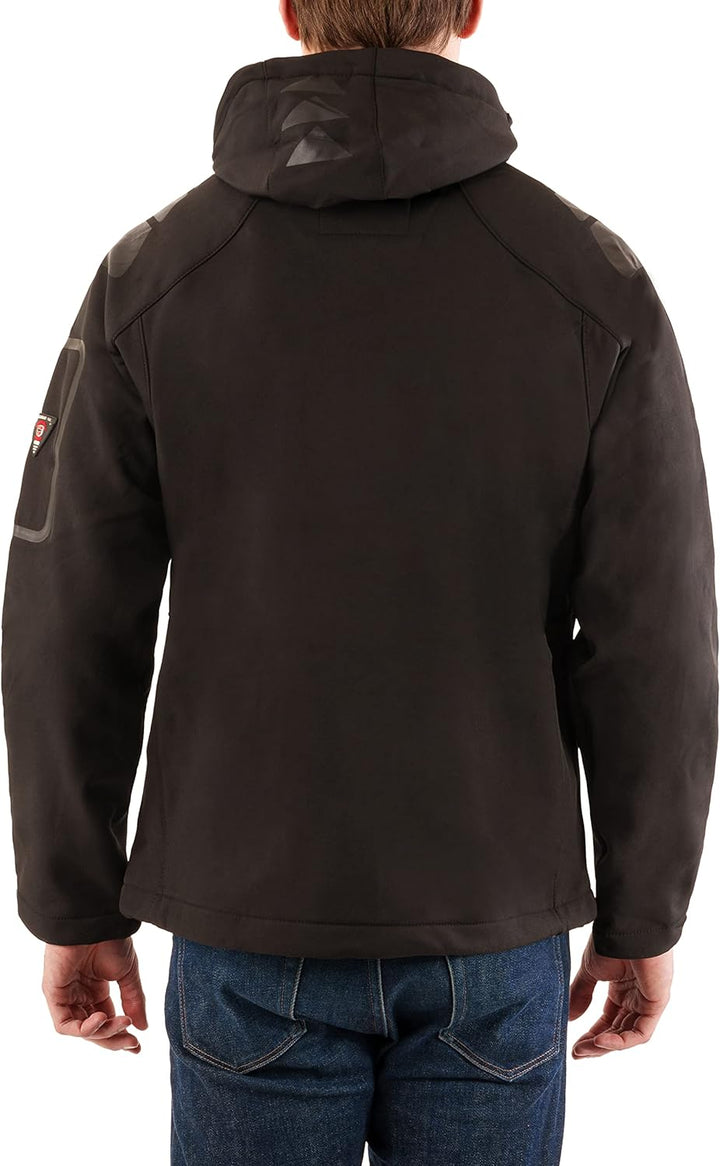 Geographical Norway Techno Softshelljacke Herren Kapuze abnehmbar, BLACK, L