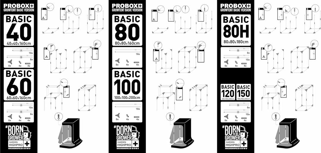 GARDEN HIGHPRO | PROBOX Basic 120x120x200cm | Growzelt | Growbox | Grow Indoor | Indoor-Growing-Schr