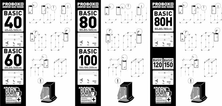GARDEN HIGHPRO | PROBOX Basic 120x120x200cm | Growzelt | Growbox | Grow Indoor | Indoor-Growing-Schr