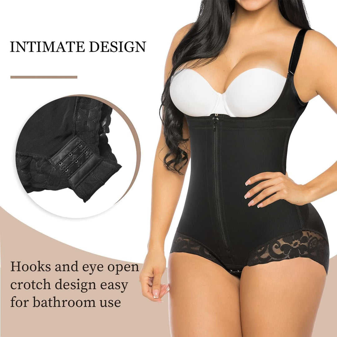 YIANNA Shapewear Damen Bauchweg Stark Formend Body Shaper Bodysuit Miederbody Figurformender Fajas C