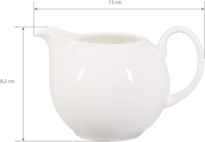 Buchensee Milchkännchen und Zuckerdose, Fine Bone China Porzellan, weiss