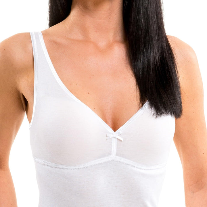 HERMKO 175803860 2er Pack Damen BH-Hemd 2er Pack (Weitere Farben) 3XL Weiss, 3XL Weiss