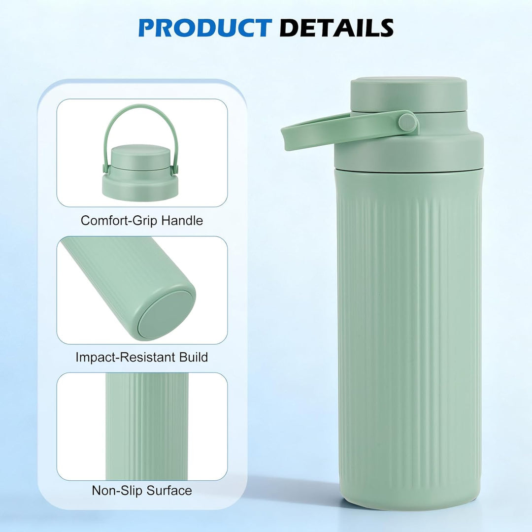 Tragbarer Muttermilchkühler 1,5L mit 2x300ml Muttermilchaufbewahrungsflaschen, 360° Gesamtkühlung Ba