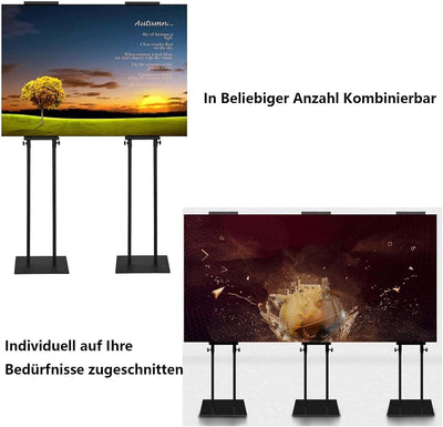 ybaymy Plakatständer Infoständer Doppelseitiger Plakatständer Verstellbarer Metall Informationsständ