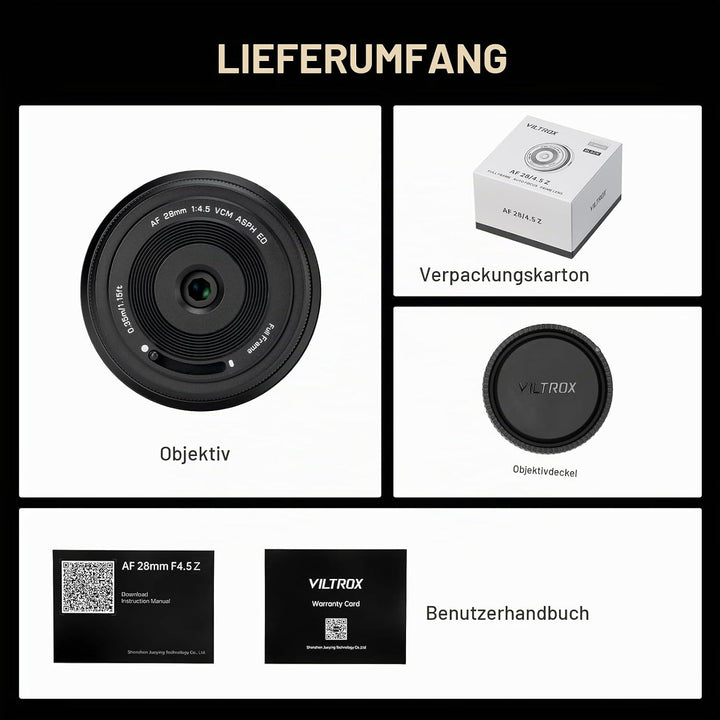 VILTROX 28mm F4.5 Full-Frame STM Autofokus Objektive für Nikon Z Mount Kamera Objektive Camera Lense