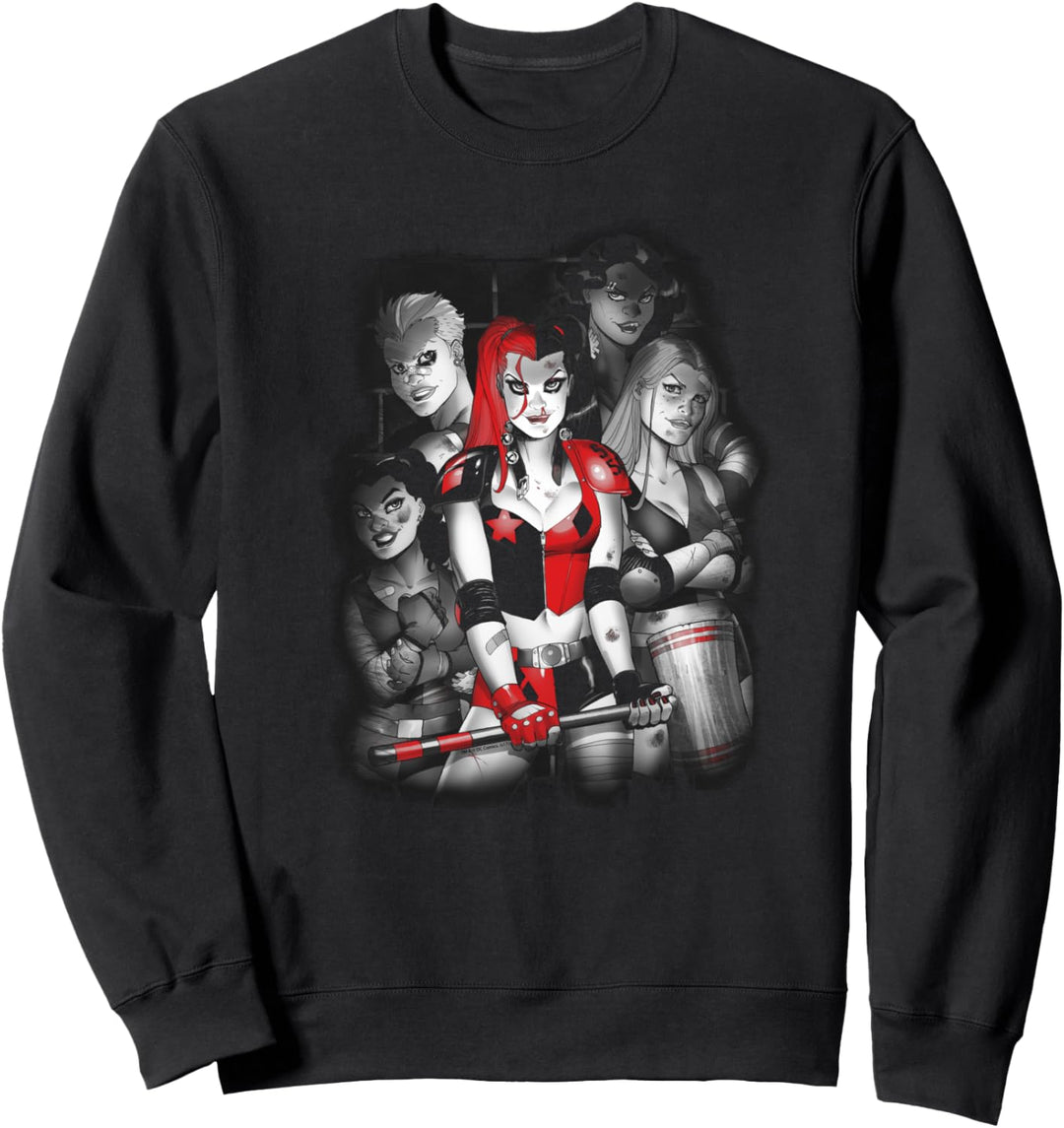 Harley Quinn Bad Gals Black & White Sweatshirt