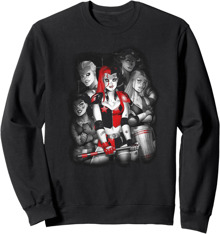 Harley Quinn Bad Gals Black & White Sweatshirt