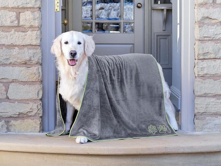 Lucky Paws® Hundehandtuch - 140x70cm XL Hundehandtuch extra saugfähig - schnell trocknend, luxuriös