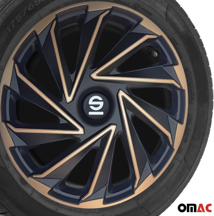 Sparco Radzierblenden Varese - 14-Zoll - Gold/Schwarz - Satz mit 4 Stück