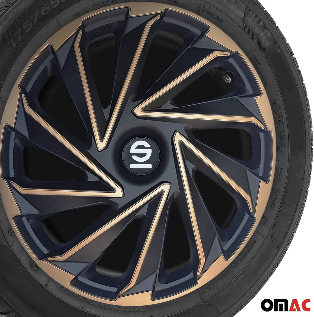 Sparco Radzierblenden Varese - 15-Zoll - Gold/Schwarz - Satz mit 4 Stück