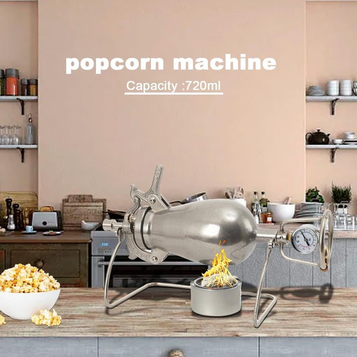Hand-Popcornmaschine, Chinesischer Traditioneller Popcorn-Maker | 720ML Grosses Volumen, Mini-Popcor