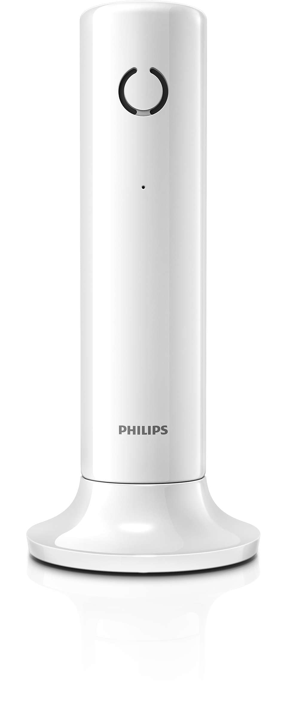 Philips Festnetztelefon M4501W/01 - Kompaktes Design - HQ-Sound und Freisprechen - Telefonbuch mit b