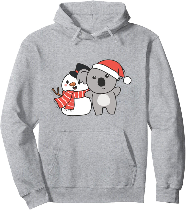 Koala mit Schneemann im Winter für Weihnachten Pullover Hoodie