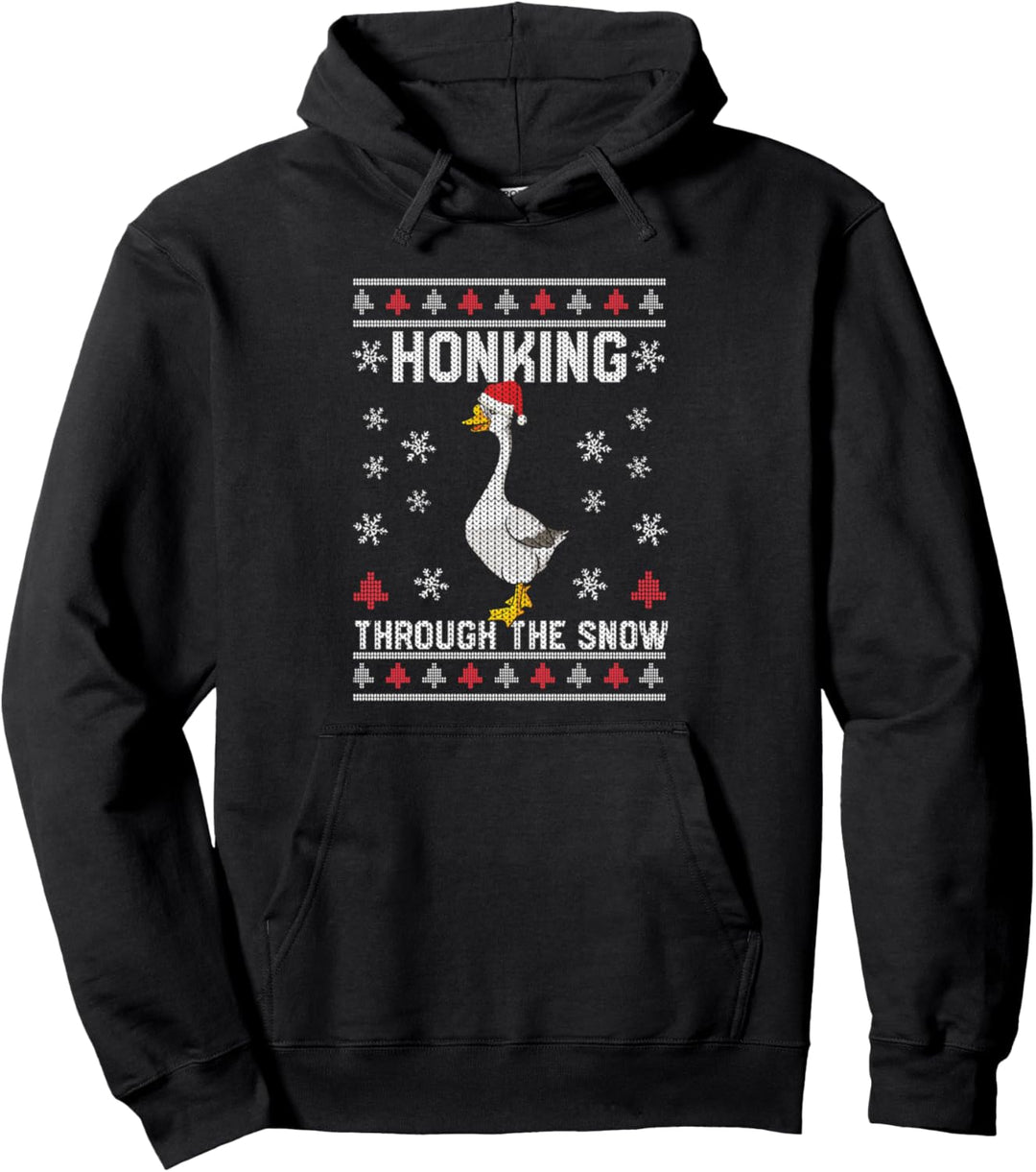 Hupen durch den Schnee Hupen Christmas Goose Xmas Duck Pullover Hoodie