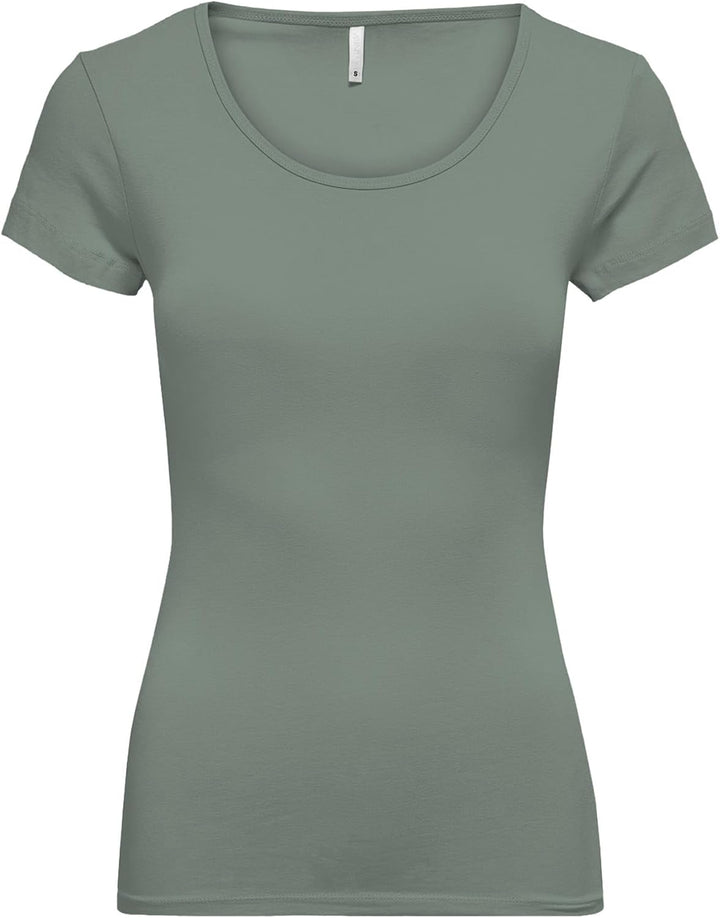 ONLY 3er Pack Damen T-Shirt schwarz oder weiss Kurzarm lang Basic Sommer T-Shirts XS S M L XL 152091